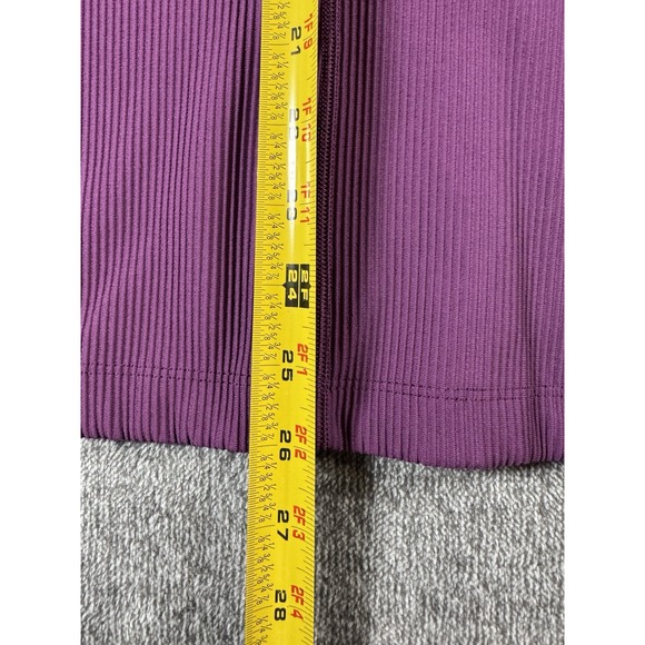 Athleta Henley Salutation Top 2X Pinot Plum Thumb Holes Snap Ribbed‎ Mock Neck - Picture 8 of 9